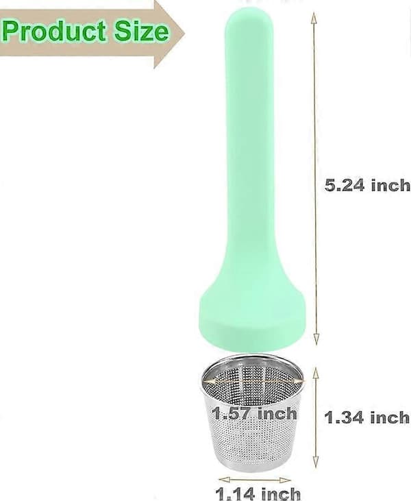 Teinfuser, 304 rustfritt stål teinfuser for løs te med silikonhåndtak, ekstra finmasket tekoppsil for te, krydder og urter