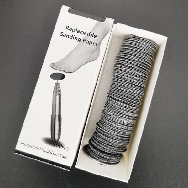 1/2/3/5 Sähköisen jalkaraspin vaihtotyynyt tehokas ja 5mm 80Grit 100 pcs 1 Pc