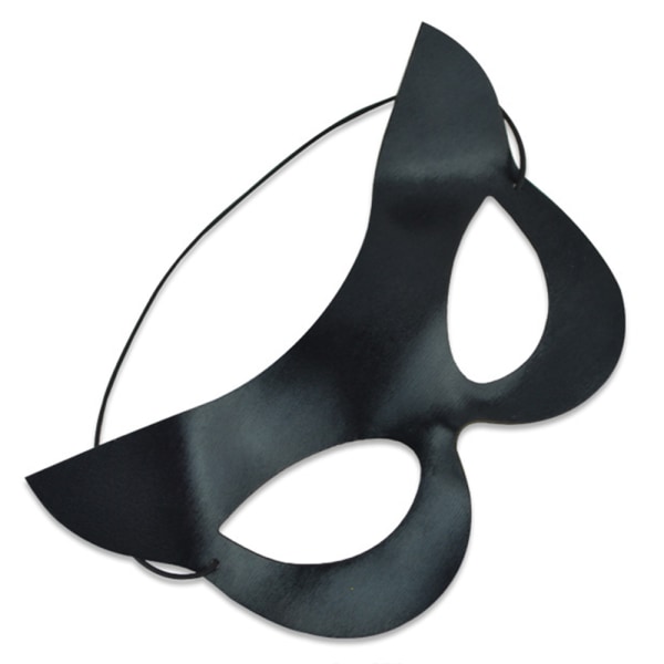 2st Cat Mask Halv Ansiktsmask Catwoman Mask Festdräkter Svart