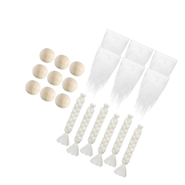 1/2/3/5 Faux Tyg Gnome Skäggdräkt 3 Par Flätor Gnome 2PCS