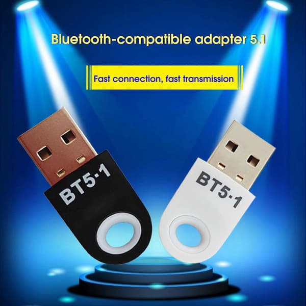 Bluetooth-kompatibel mottaker trådløs hurtigkobling bærbar USB Bluetooth-kompatibel 5.1 adapterdongle for Windows 7/8/8.1/10