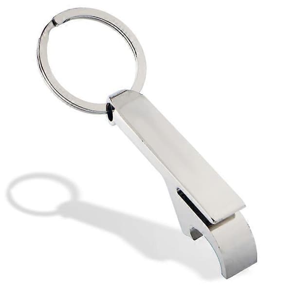 Bärbar mini ficka ölflasköppnare nyckelring i zinklegering, burköppnare