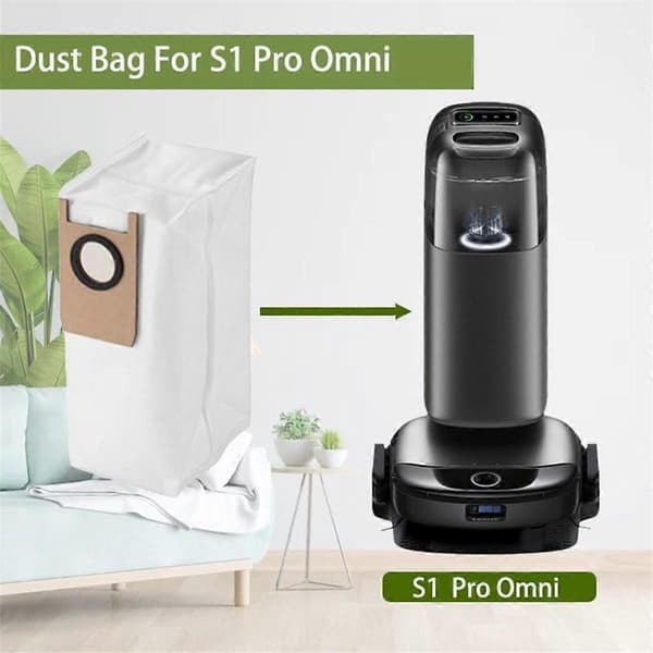10 kpl pölypusseja Omni S1 Pro -robotti-imurin lisävarusteisiin, kuitukangasroskapussi