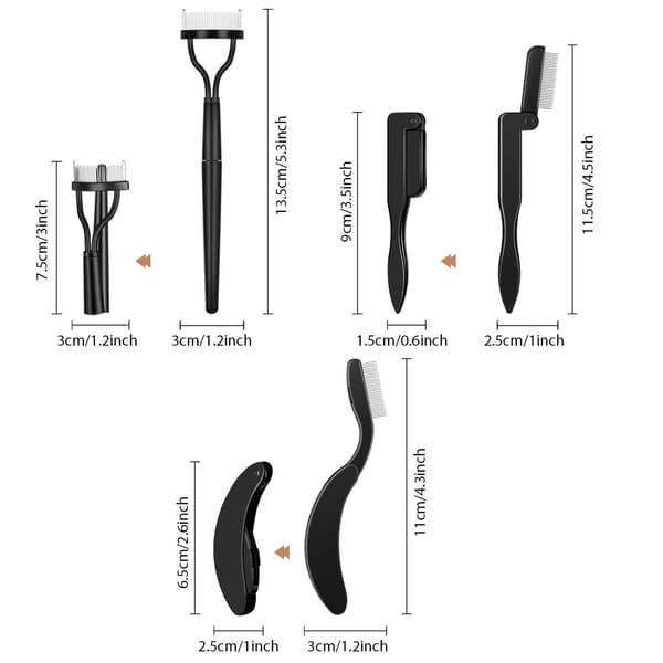 Folding Eyebrow Comb Ögonfransseparator Ögonbryn Ögonfransvård