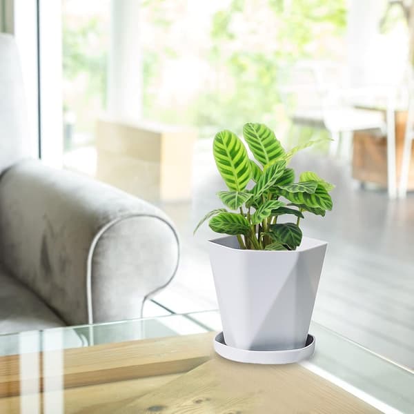 2 stk. haveblomsterpotter, plastikblomsterpotter, nordisk stil