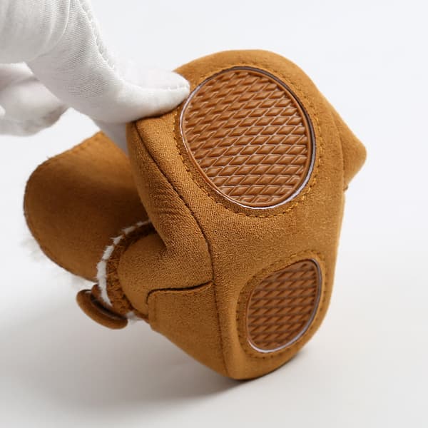 #11CM Fôrede Lær Barneboots Babysko Sko Polstret Varme#