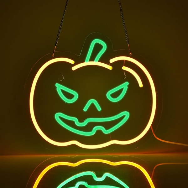 Halloween Pumpa Neonskylt Beer Bar Man Cave Club Sovrum LED