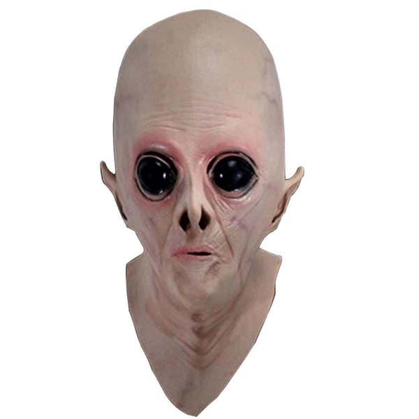 Halloween Ansiktsdeksel Alien Hodeplagg Halloween Skrekk Alien Ansikt