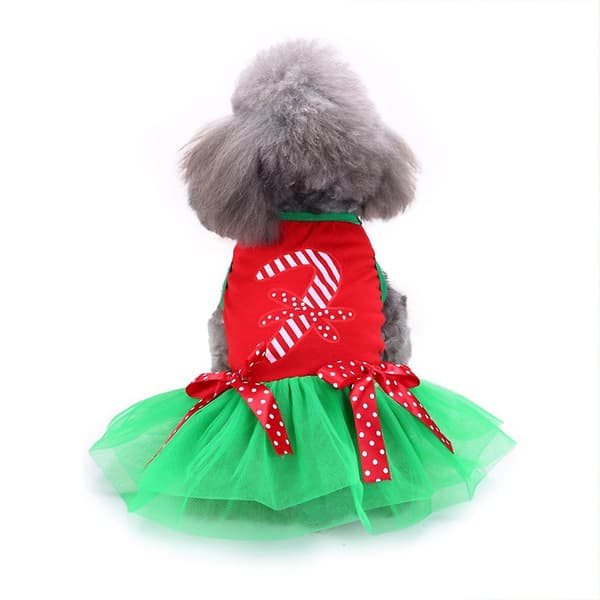 Gröna prickar Tutu Hundvalp Hundkläder Julhundskjortor MM