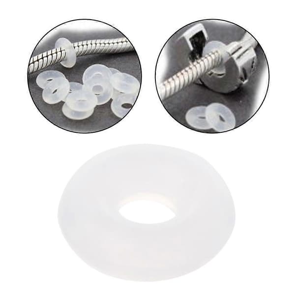 100 st silikongummiproppar ringpärla distansberlockarmband för smycken DIY