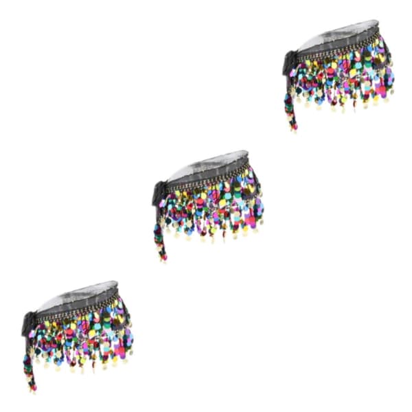 1/2/3 Dampaljetter Perler Mavedanseskørt Hoftetørklæde 3Set
