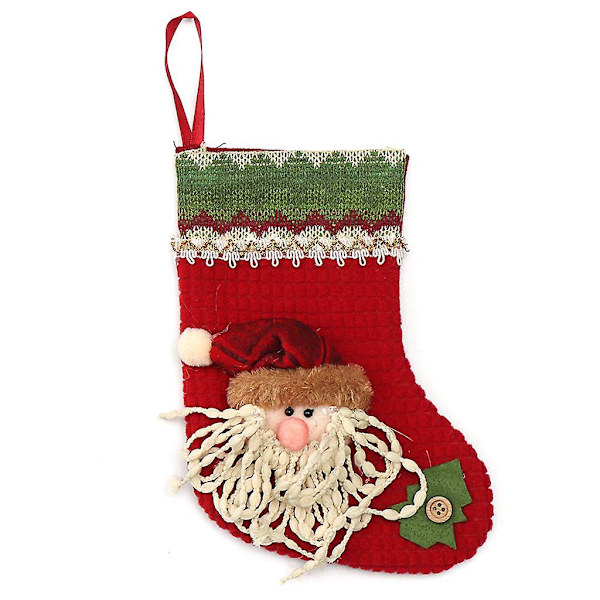 5 X Julstrumpor Barnstrumpor Santa Claus Snowman Älg Baby Varma