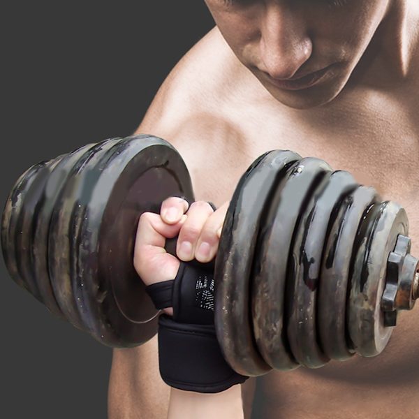 Powerlifting Workout Handske Gym Workout Handske Lyftgrepp Pull Up Grips Kuddar Lyftande svettsäker dyna med 4 Finger-loopar Black XL