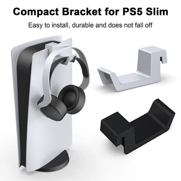 Konsol Headset Bøjle Nem Installation med Hovedtelefonholder Pladsbesparende Spillekonsolbeslag til PS5