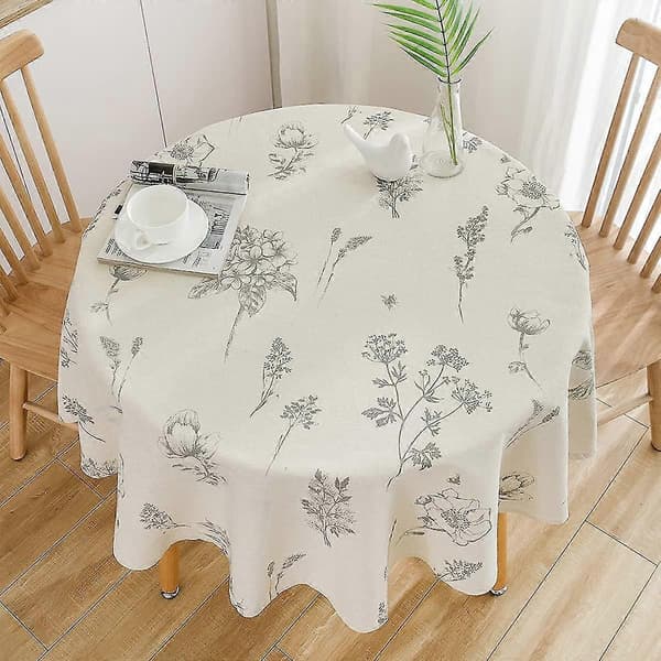 Runde duker Beige Trykt 150cm Små runde duker Runde duker Med runde tørkbare duker For spisestue, stue