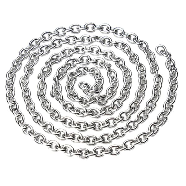 5 meter rostfritt stål smycken gör 3x4 mm silver kedjeförlängningar