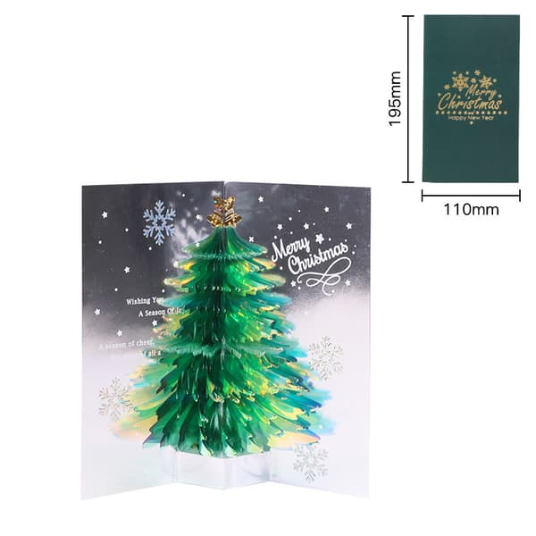3D julkort kuvert jultomten älg snögubbe tema