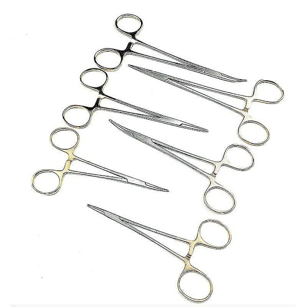 Medicinskt guldhandtag i rostfritt stål med mikrohemostatisk pincett