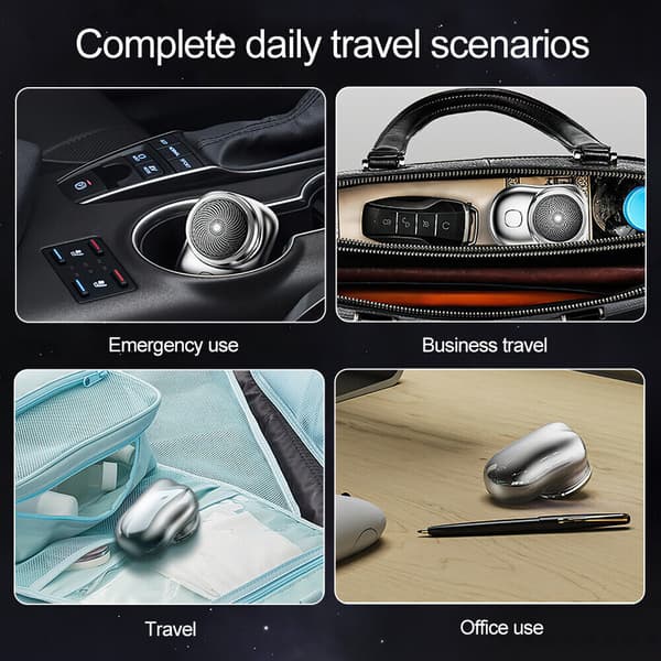 Mini Electric Rakapparat Skäggtrimmer Razor Rakapparat USB Access Present black