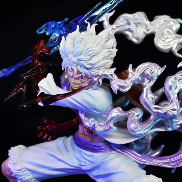 One Piece Luffy Stor Figur, 9,5 tum Anime One Piece Luffy 5:e Växel Stridande Actionfigur Staty Leksak Present (Luffy 5:e
