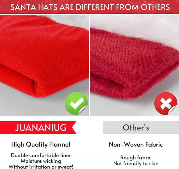Julhatt, tomtehatt, jullovsmössa för unisex vuxna, extra tjock klassisk päls till jul