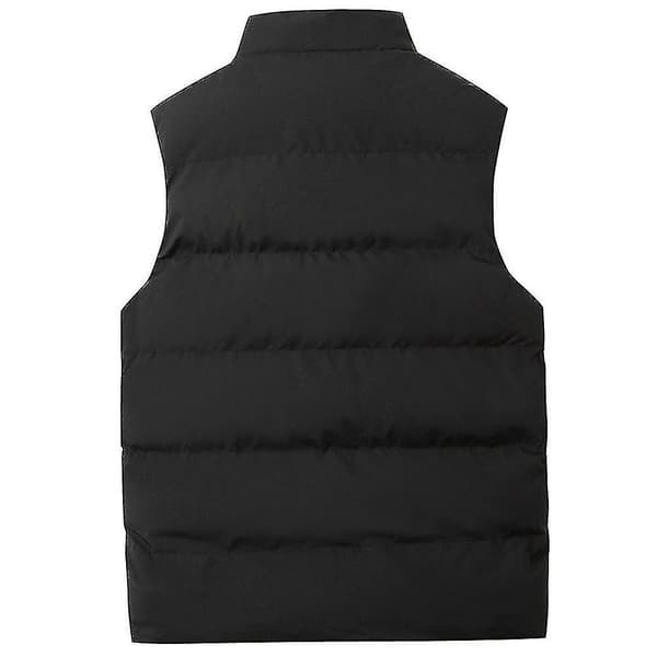 Lätt packbar dunväst för män ärmlös vadderad jacka 2XL Black