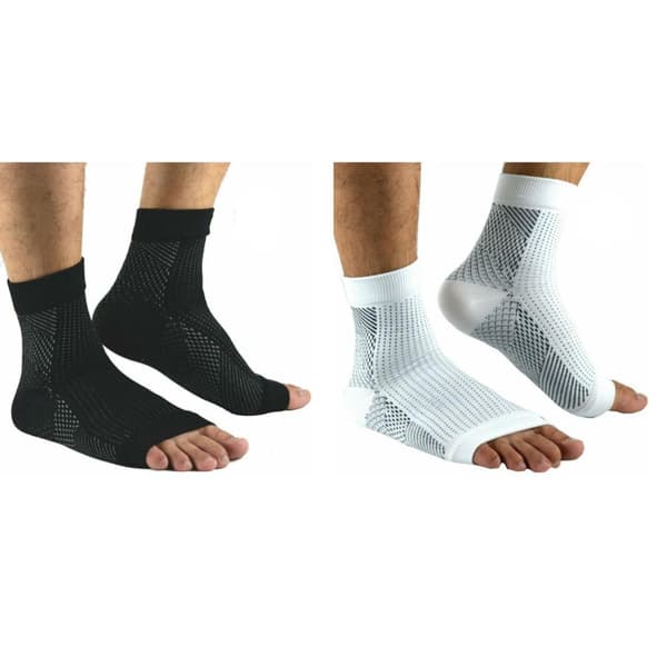 2 par fotstrømper Plantar Fasciitis kompresjonsstrømper S/M