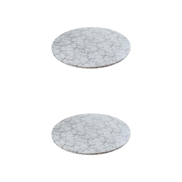 1/2/3/5 Rund Vattentät Utrustad Bordsduk Cover med Mjuk White 100 to 110cm 2PCS