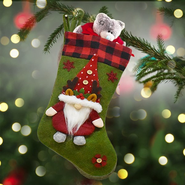 Julestrømpe, 3D Xmas-strømper for peishenging style 1