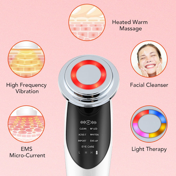 7 og 1 ansigts anti-aging kosmetisk instrument til løft white