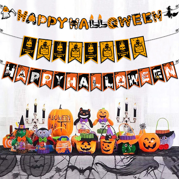 Halloween festdekorationer, skrämmande födelsedagsbanner för D