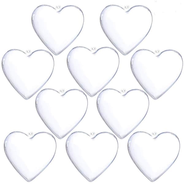 10-pak 3,94 tommer klar plast fyldbar jul DIY Craft