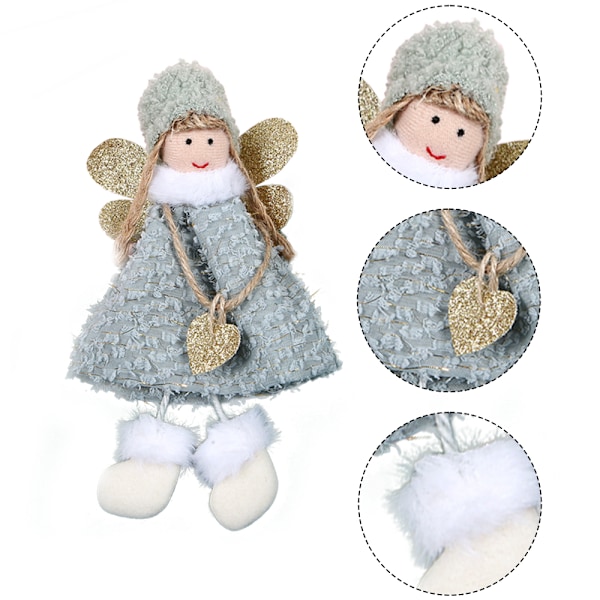 Hängande julgransprydnader, julängeldocka blue