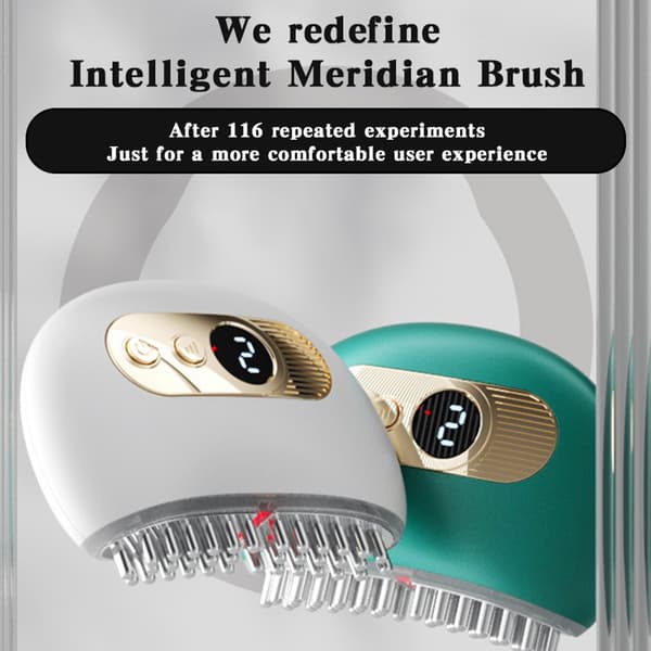 Smart Electric Meridians Massageborste Trådlös Meridians Muddring Skrapmassager White
