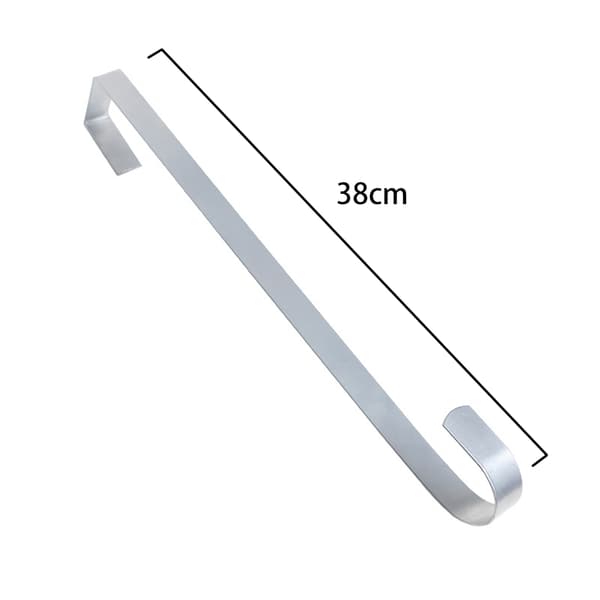 Kranseophæng til yderdøren metal over døren Enkeltkrog 38cm silver hook