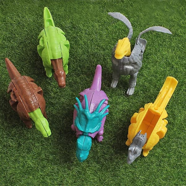 Dinosaurieäggleksaker för 3,4,5-åriga pojkar Påskägg Deformerbara Dino-figurer