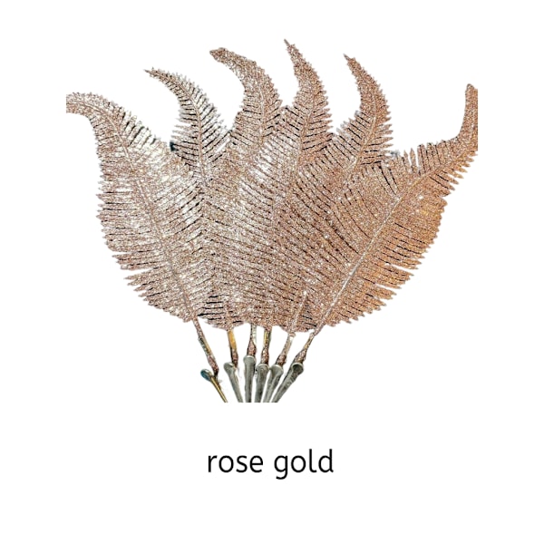 6 deler juletre Clip-on glitrende pyntedekorasjon Rose Gold
