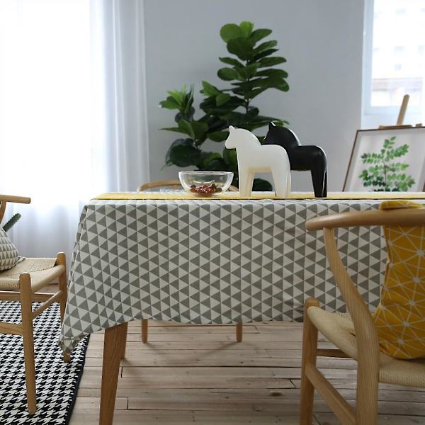 Dug, geometrisk farverig trekantsgeometri pyramideform moderne mønster new age kunst urban home, rektangulær dug til restaurantkøkken