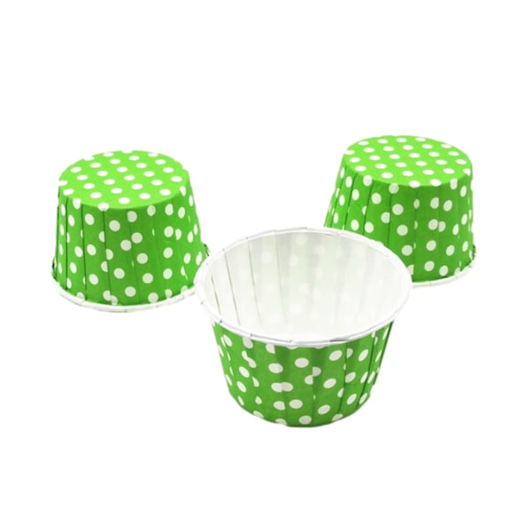 50 kpl Jäätelökulhoja Jälkiruokakulhoja Jäädytetty Jogurtti Cupcake Kakku Dot/Green