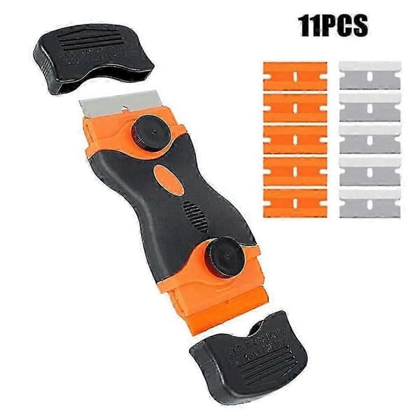Glaskeramikhällskrapa - Premium Glashällskrapa Keramikhällskrapa (1 set, orange svart) - Yvan