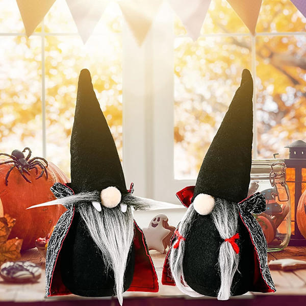 2 st Halloween Dekorationstomtar, Svenska tomtar Tomtedockor