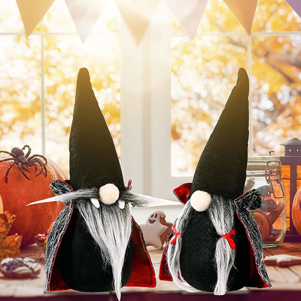2 stk Halloween Dekorasjonstomter, Svenske tomter Nissedukker