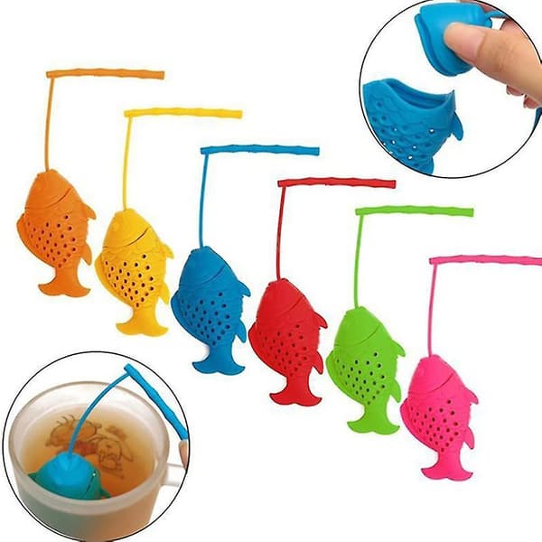 Creative Fish Silikoni Tee Infuser Teelehtisiivilä Suodatin Diffuusori Keittiötyökalut Green