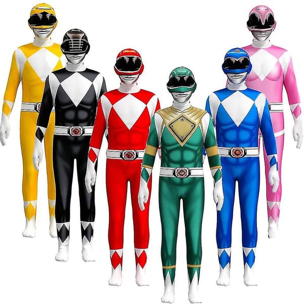 Z Voksne barn Power Rangers Mighty Morphin Halloween Cosplay