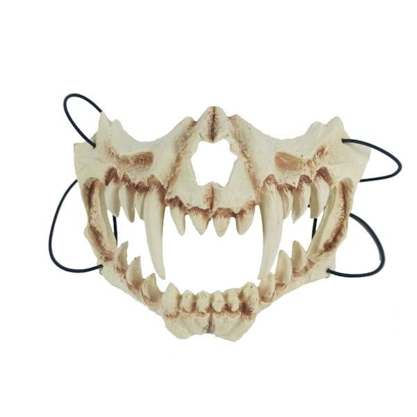 Halloween Mask, Half Face Resin Tiger Cosplay Mask