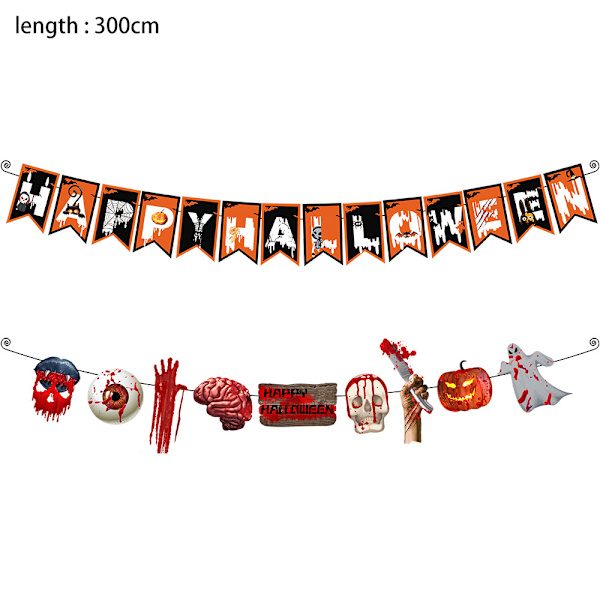 Halloween festdekorationer, skrämmande födelsedagsbanner för D
