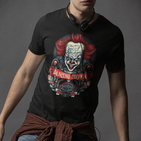 IT t-hirt kräckfilm horror Dancing Clown Halloween Uniex s