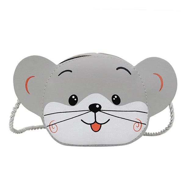 Söt myntväska för barn Tecknade djur Messenger Bag PU Läder Crossbody Bag