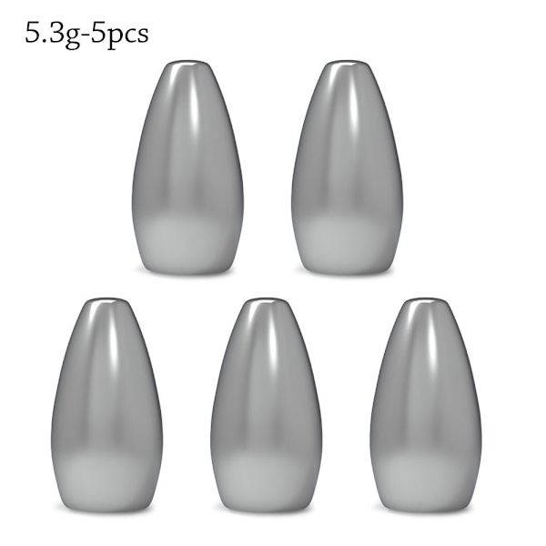 1/2/5 st Fiske Tungsten fallsänke 5.3G-5PCS 5.3G-5PCS