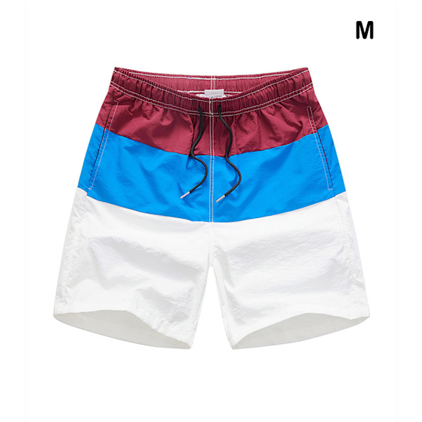 1/2/3/5 Hengittävät ja tyylikkäät miesten shortsit - kesään Blue and Wine Red M,1 1 Pc